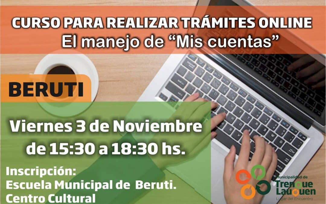 Este viernes se realiza el Curso «El manejo de mis cuentas» en Beruti