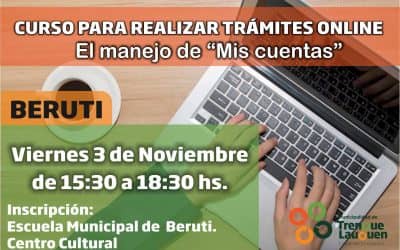 Este viernes se realiza el Curso «El manejo de mis cuentas» en Beruti