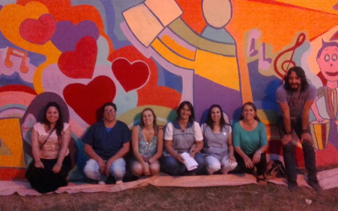 Alumnos de la Escuela Municipal realizaron un mural en el CEC 801