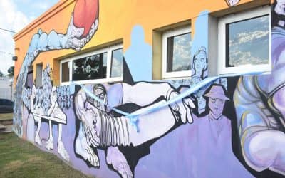 QUEDÓ INAUGURADO EL MURAL “UN CORAZÓN EXPECTANTE…” EN EL FRENTE DEL HOGAR MUNICIPAL CASTELLA
