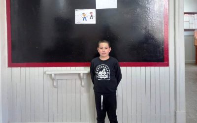 PEQUEÑOS VISITANTES DEL MUSEO FERROVIARIO DEJAN DIBUJOS LUEGO DE SU RECORRIDA POR EL LUGAR