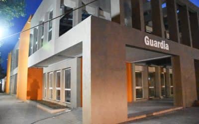 SE REALIZÓ LA PRUEBA DE ILUMINACIÓN LED EN LA OBRA DE LA NUEVA GUARDIA DEL HOSPITAL MUNICIPAL PEDRO ORELLANA