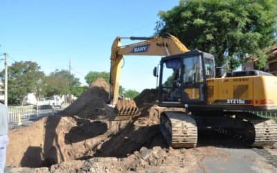 Se realizan arreglos en roturas de la red de desagües pluviales