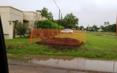 POR LA LLUVIA SE REPROGRAMÓ LA INAUGURACIÓN DE LA OBRA DE EXTENSIÓN DE GAS EN EL BARRIO PARQUE SUR