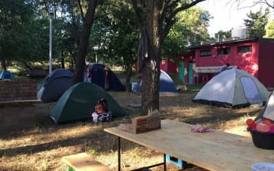 El contingente de la Escuela 35 se instaló ayer en el camping de Pehuen Có
