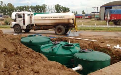 Se realiza una planta de tratamiento de líquidos cloacales en el Polideportivo