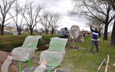 Se colocaron los juegos saludables en el Parque Municipal