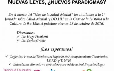 El Municipio acompaña la primera Jornada de Salud Mental y Derechos Humanos