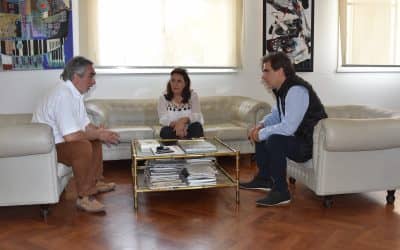 EL INTENDENTE FERNÁNDEZ RECIBIÓ HOY (JUEVES) AL MINISTRO DE SEGURIDAD PROVINCIAL EN SU DESPACHO Y RECORRIÓ OBRAS