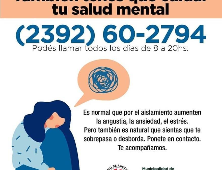 EMPIEZA A FUNCIONAR HOY EL DISPOSITIVO DE SALUD MENTAL PARA DAR APOYO A LOS VECINOS QUE LO REQUIERAN DURANTE LA CUARENTENA