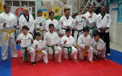 CRECIMIENTO DEL TAEKWONDO BARRIAL: UN TOTAL DE 22 CHICOS RINDIERON EXAMEN EL SÁBADO EN EL SUM CHIQUITO TELLO