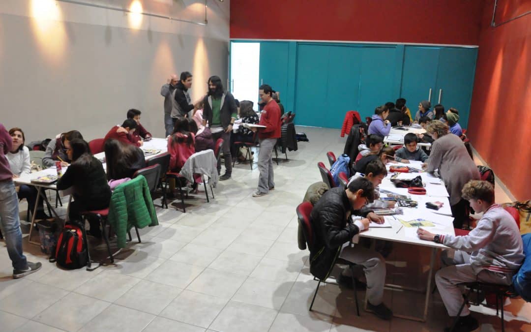 Se dictó un taller de historieta para los participantes de «un mural en mi escuela»