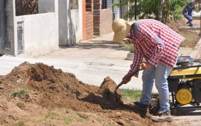 Se colocan luces led en el barrio UOCRA