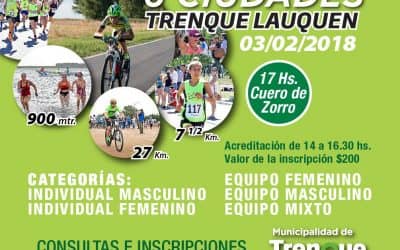 Este sábado se realizará el Triatlón 6 ciudades